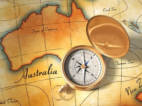 australia discovery exploroz map exploration compass sea