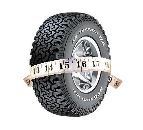 caravan tire size