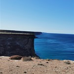 Camping at its finest - gravel patch next to service station with a dusty wind blowing:cocklebiddy, not much choice. Some nice views of bight on the w