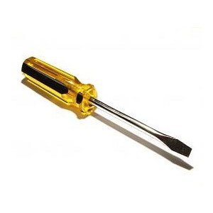 A straight-edge screwdriver