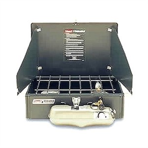 A Coleman dual-fuel stove