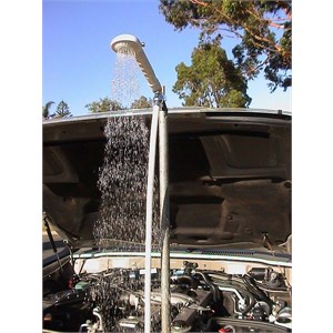 A flowing portable shower demo