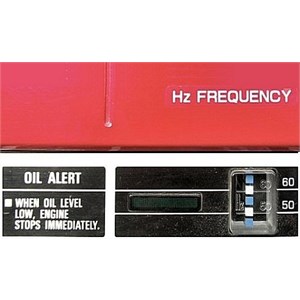 Oil warning & frequency indicator