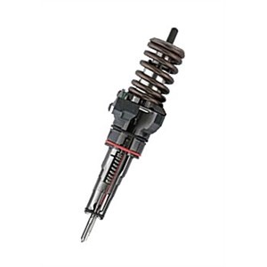 A diesel injector showing the spring inside