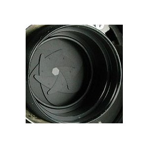 A near-closed aperture allowing a little light through