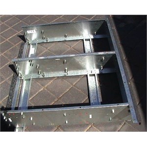 Galvanised framework for a cargo drawer system