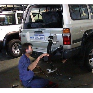 Mechanic working on 4WD