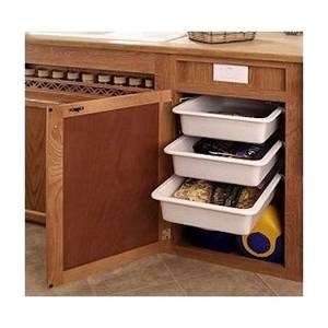 Storage drawers in a caravan