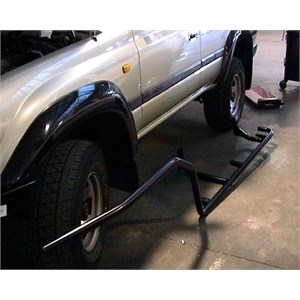 Side rail installation on a Toyota Landcruiser