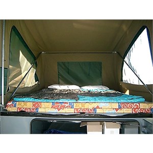 Bedding in a camper trailer