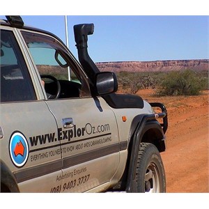 A safari snorkel on a 4WD