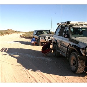 Lowering tyre pressure for beach driving