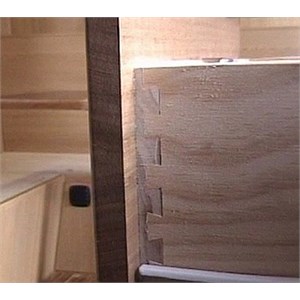 Dove tail construction on a drawer