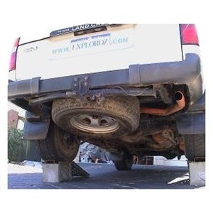 Spare wheel bay under a Toyota Landcruiser