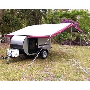 Teardrop camper with optional annex