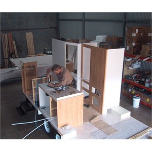 Construction of a fifth wheel caravan