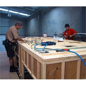 Construction of a fifth wheel caravan