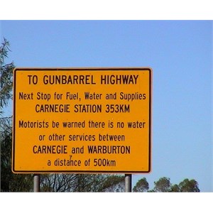 Gunbarrel Highway sign