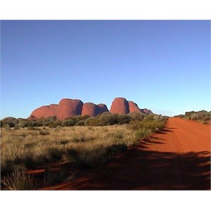 Views of the Olgas (Kata Tjuta) from the Great Central Road