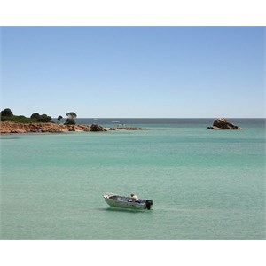 Tinnie just off the coast