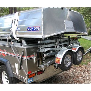 Foldable boat trailer from Real Ezy Trailers