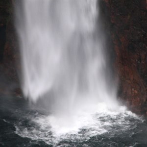 Base of falls into plungepool