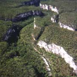 Aerial view of the gorge