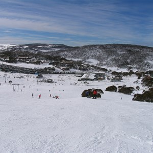 Looking east down the slopes July 05