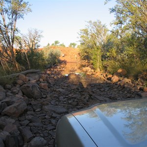 Large boulders bulldozed off the track