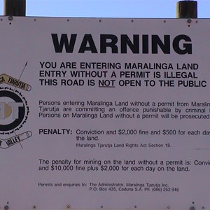Maralinga Lands, Western Boundary
