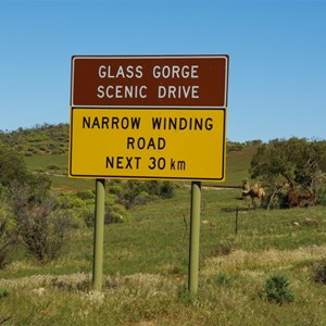 Glass Gorge Scenic Drive Sign