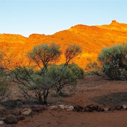 sunrise on the Kennedy Range - view from our campsite