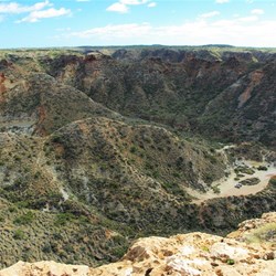 View from the Lookout into Shothole Canyon