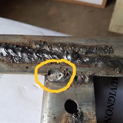 good penetration outlined 3mm gal steel 