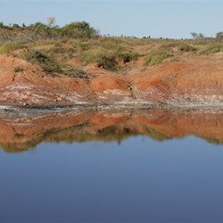 Reflections in an unexpected desert pool.