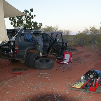The outback tyre repair shop.