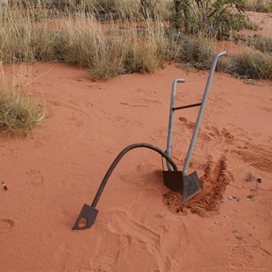 The homemade plough.