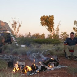 A very relaxed and happy camper enjoying the end of the day.