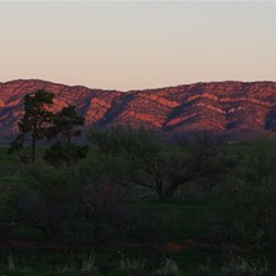sunset on the Flinders Ranges