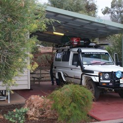 A gloomy day doesn't affect the enthusiasm of Michael J - Lets get on the road!