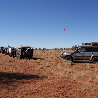 The convoy about to push north from Mount Webb