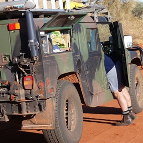Peter running a quick "compressor bypass" on the self inflation system.