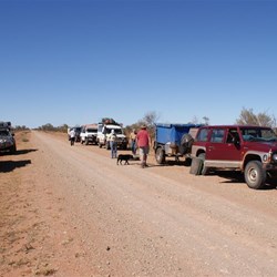 The convoy heading north west on the GJT