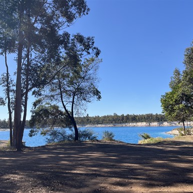 Daytime views at Stockton Lake from the main campsite