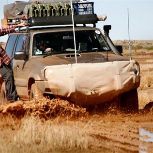 John hitching a ride to the lunch locality