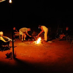 Gathered around the campfire