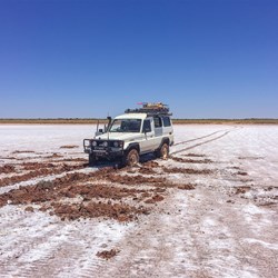 Digging out at Lake Mackay