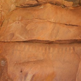 Our 2nd find - Rock art at another pool.