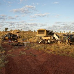 Camp at the Pegusas Drill Site turnoff