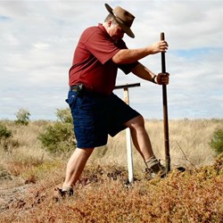 Securing the cache at Johanna Spring